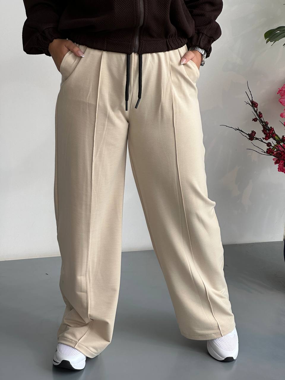 شلوار بگ پنبه گلکسی زنانه